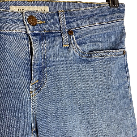 Joie Jeans Mid-Rise Skinny Leg Medium Blue Wash Stretch Jeans 25 - Picture 8 of 16